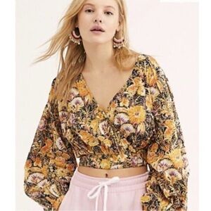 Free People Party Playlist Wrap Blouse.
